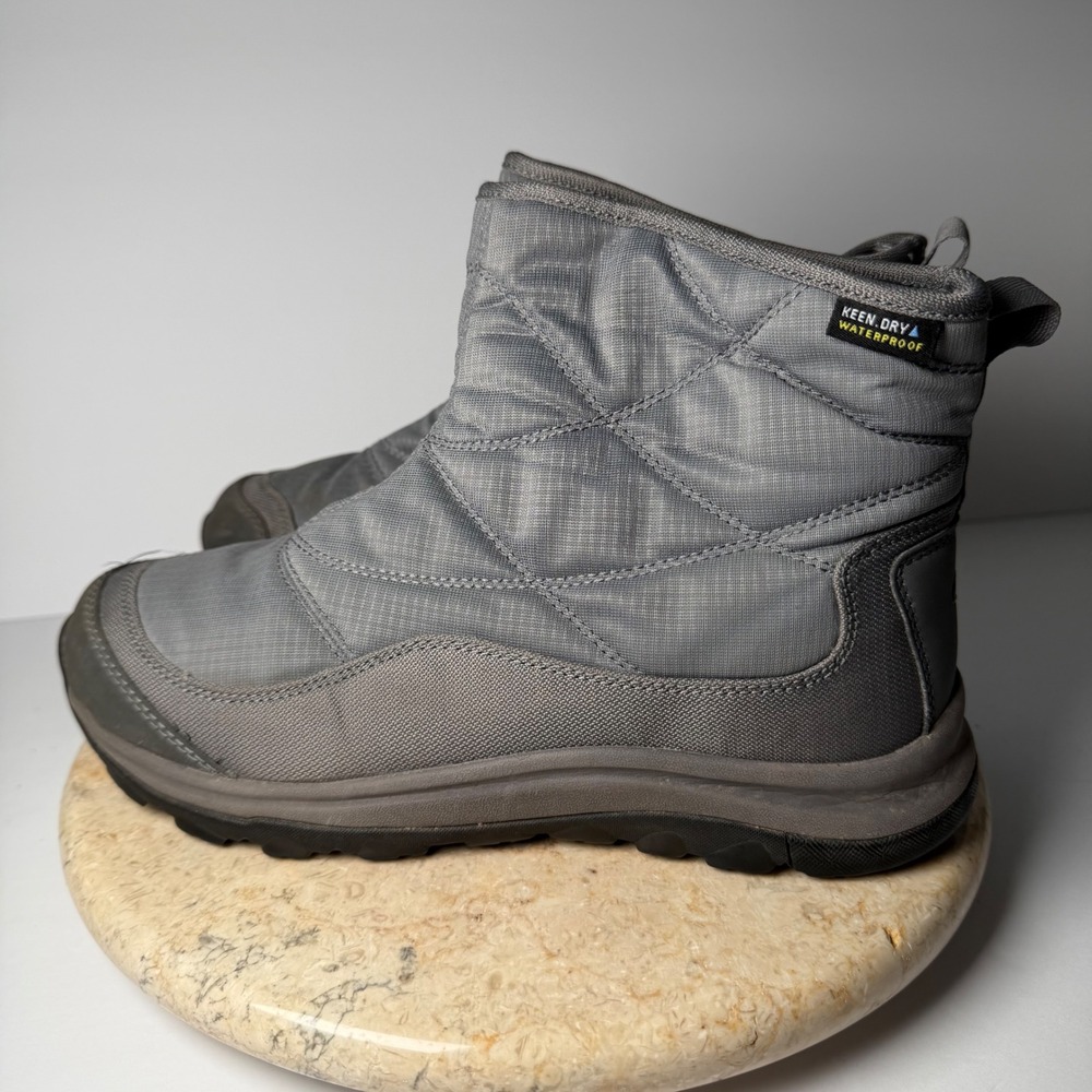 KEEN Terradora ll Pull On Boots 8 Grey Pewter Waterproof Insulated Winter Puffer